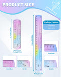 4 Pack Flexible Ruler Set, 12 Inch & 6 Inch Bendable Rulers for Kids, Soft Plastic Rulers with Dual-Sided cm/inch Scale, Gradient Color Flex Ruler for School, Home, Office